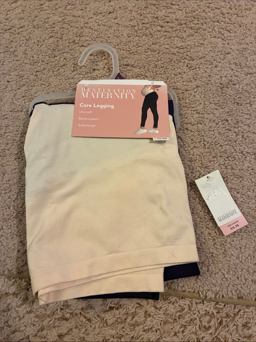 Destination Maternity Light beige Core Leggings dark navy blue Pack size 2XL